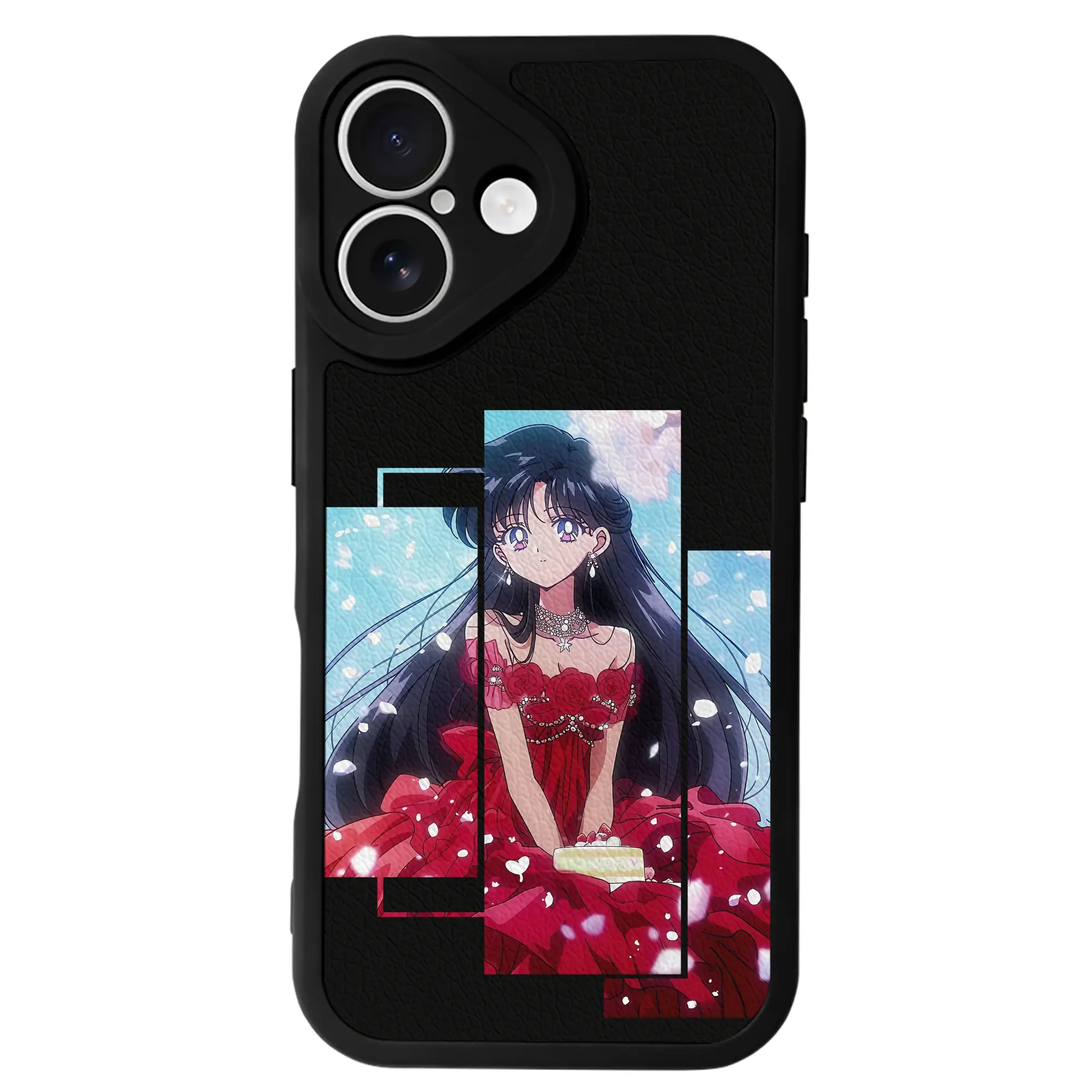 美少女戦士セーラームーン グッズ 火野 レイ - IPhone 16シリーズ対応 ・ シリコンスマホケース ・ レザー調 ・ 高精度フィット ・ 耐衝撃 ・ ワイヤレス充電対応 ・ 精密カット